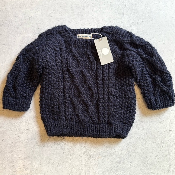 The Blueberry Hill Chunky Knit Navy Sweater - Picture 1 of 6